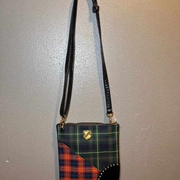 MAC Plaid Crossbody Bag with Gold Accents - Picture 2 of 6